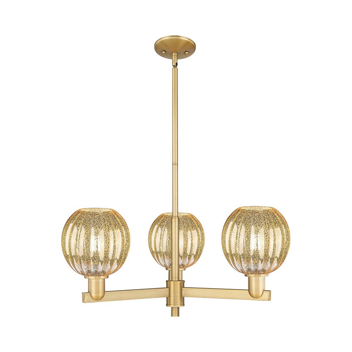 Innovations Preston 3Lt 18" Globe Stem Chandelier, BB/MC - 716-3CR-BB-G458-7ME