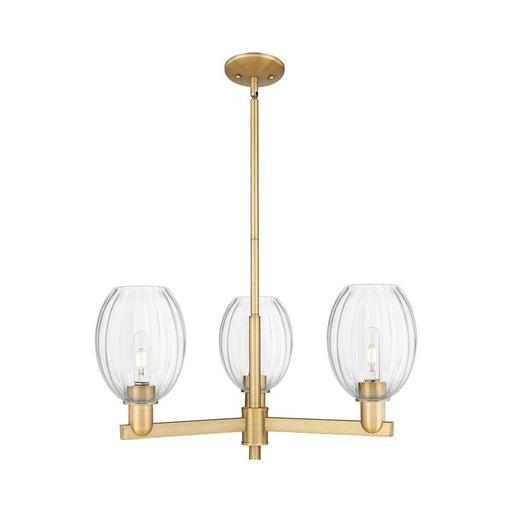 Innovations Preston 3Lt 18" Bell Stem Chandelier, BB/Clear - 716-3CR-BB-G459-6CL