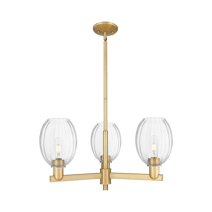 Innovations Preston 3Lt 18" Bell Stem Chandelier, BB/Clear - 716-3CR-BB-G459-6CL