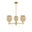 Innovations Preston 3Lt 18" Bell Stem Chandelier, BB/MC - 716-3CR-BB-G459-6ME