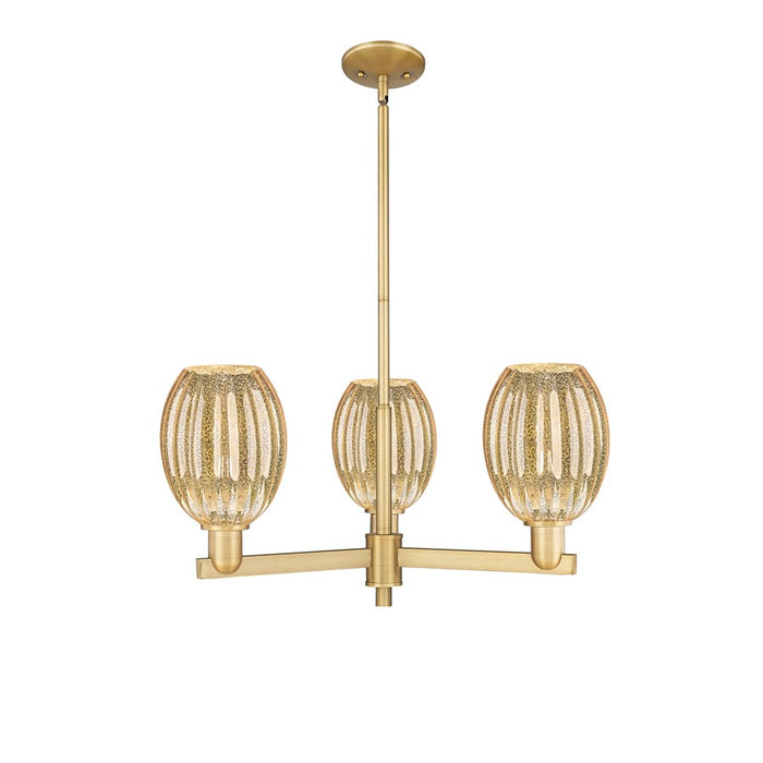 Innovations Preston 3Lt 18" Bell Stem Chandelier, BB/MC - 716-3CR-BB-G459-6ME