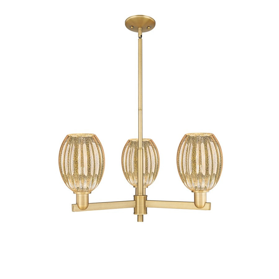 Innovations Preston 3Lt 18" Bell Stem Chandelier, BB/MC - 716-3CR-BB-G459-6ME