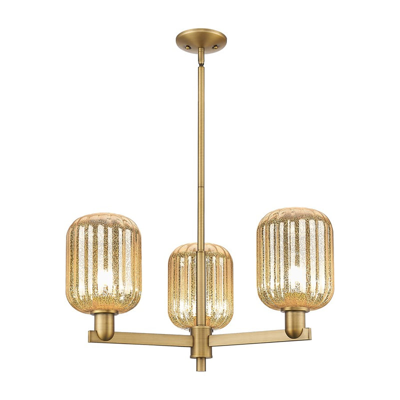 Innovations Preston 3Lt 18" Jar Stem Chandelier, BB/MC - 716-3CR-BB-G460-7ME