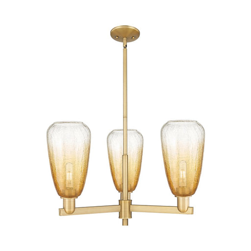 Innovations BH Almond 3Lt 18" Stem Chandelier, BB/AM - 716-3CR-BB-G480-6AM