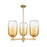 Innovations BH Cloche 3Lt 18" Stem Chandelier, BB/AM - 716-3CR-BB-G482-7AM