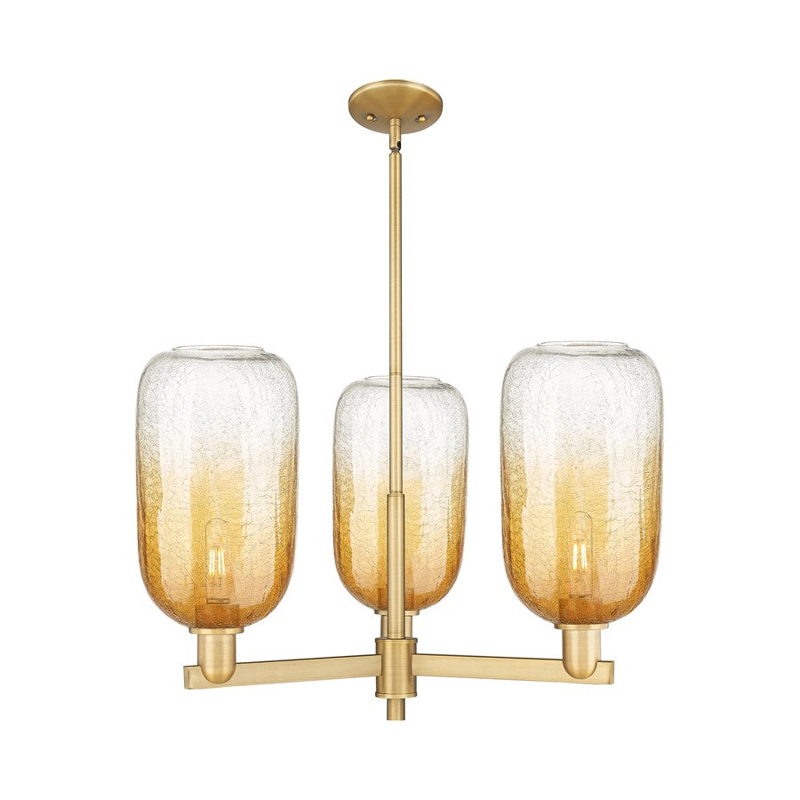 Innovations BH Cloche 3Lt 18" Stem Chandelier, BB/AM - 716-3CR-BB-G482-7AM
