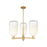Innovations BH Cloche 3Lt 18" Stem Chandelier, BB/OP - 716-3CR-BB-G482-7OP