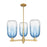 Innovations BH Cloche 3Lt 18" Stem Chandelier, BB/SB - 716-3CR-BB-G482-7SB