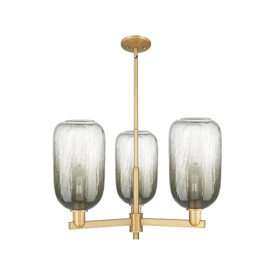 Innovations BH Cloche 3Lt 18" Stem Chandelier, BB/SL - 716-3CR-BB-G482-7SL