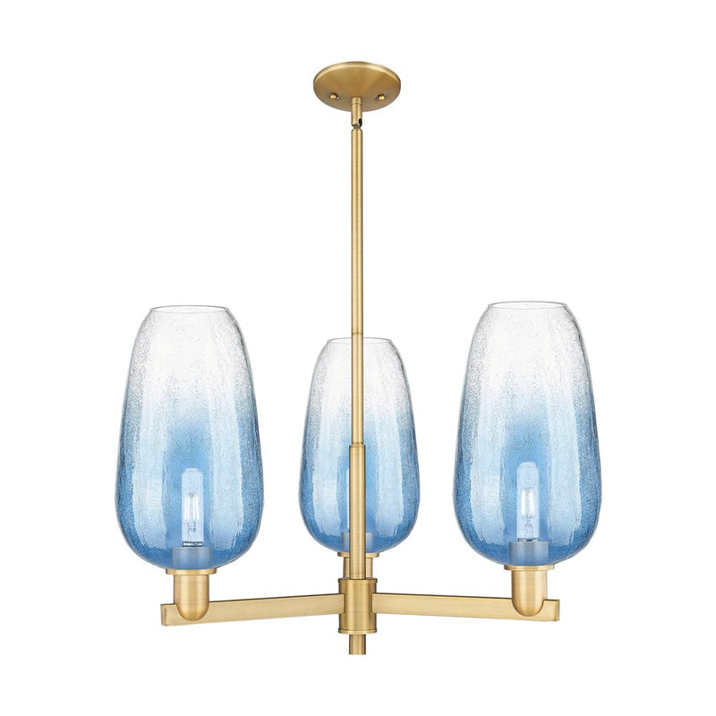 Innovations BH Flute 3Lt 18" Stem Chandelier, BB/SB - 716-3CR-BB-G484-7SB