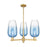 Innovations BH Flute 3Lt 18" Stem Chandelier, BB/SB - 716-3CR-BB-G484-7SB