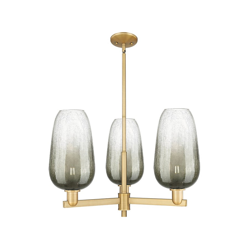 Innovations BH Flute 3Lt 18" Stem Chandelier, BB/SL - 716-3CR-BB-G484-7SL