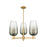 Innovations BH Flute 3Lt 18" Stem Chandelier, BB/SL - 716-3CR-BB-G484-7SL