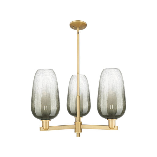 Innovations BH Flute 3Lt 18" Stem Chandelier, BB/SL - 716-3CR-BB-G484-7SL