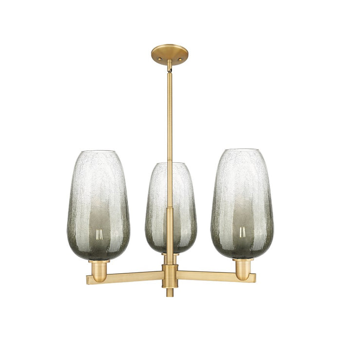 Innovations BH Flute 3Lt 18" Stem Chandelier, BB/SL - 716-3CR-BB-G484-7SL