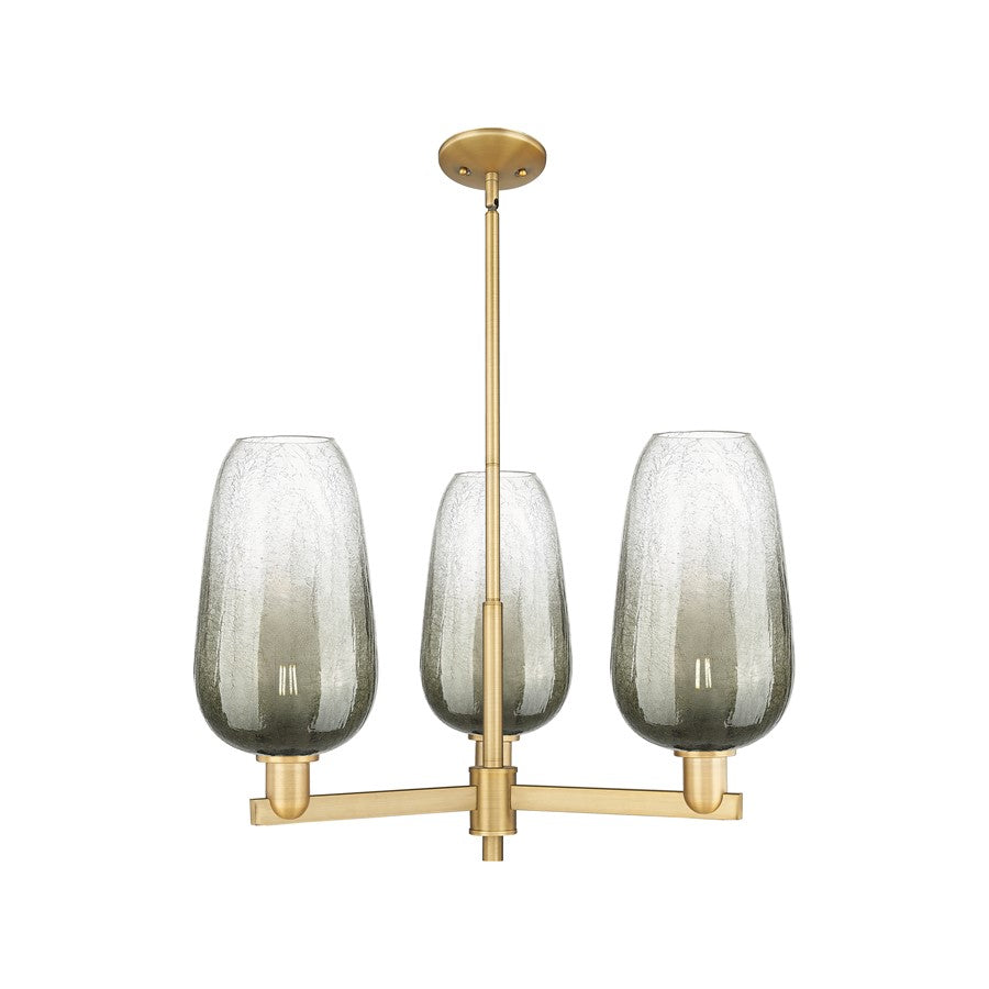 Innovations BH Flute 3Lt 18" Stem Chandelier, BB/SL - 716-3CR-BB-G484-7SL