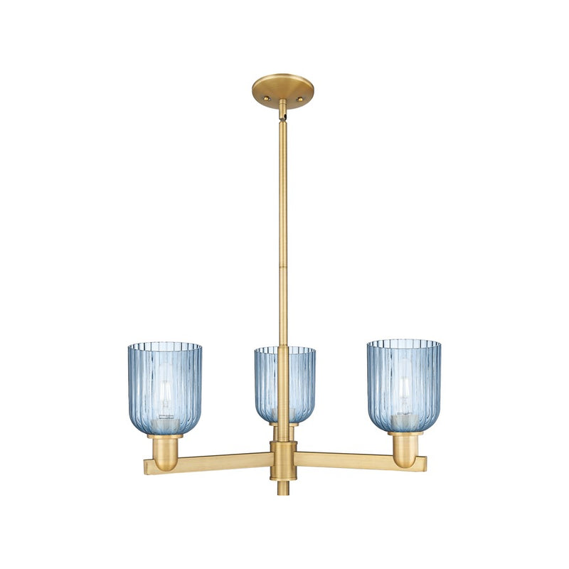 Innovations Bridal Veil 3Lt 18" Chandelier, BB/Blue - 716-3CR-BB-G559-5BL