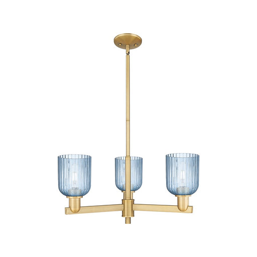 Innovations Bridal Veil 3Lt 18" Chandelier, BB/Blue - 716-3CR-BB-G559-5BL