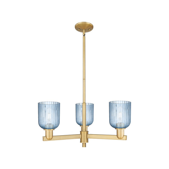 Innovations Bridal Veil 3Lt 18" Chandelier, BB/Blue - 716-3CR-BB-G559-5BL