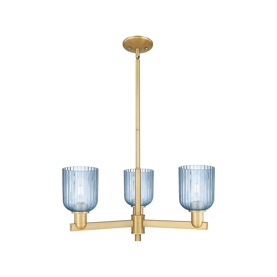 Innovations Bridal Veil 3Lt 18" Chandelier, BB/Blue - 716-3CR-BB-G559-5BL