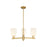 Innovations Bridal Veil 3Lt 18" Chandelier, BB/GW - 716-3CR-BB-G559-5GWH