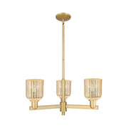 Innovations Bridal Veil 3Lt 18" Chandelier, BB/Mercury - 716-3CR-BB-G559-5ME