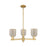 Innovations Bridal Veil 3Lt 18" Chandelier, Brushed Brass/Mercury