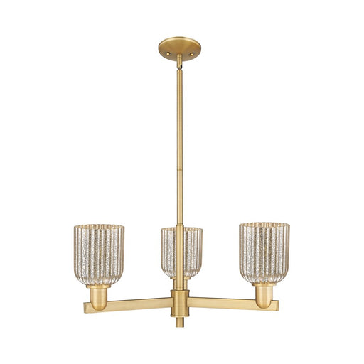 Innovations Bridal Veil 3Lt 18" Chandelier, Brushed Brass/Mercury