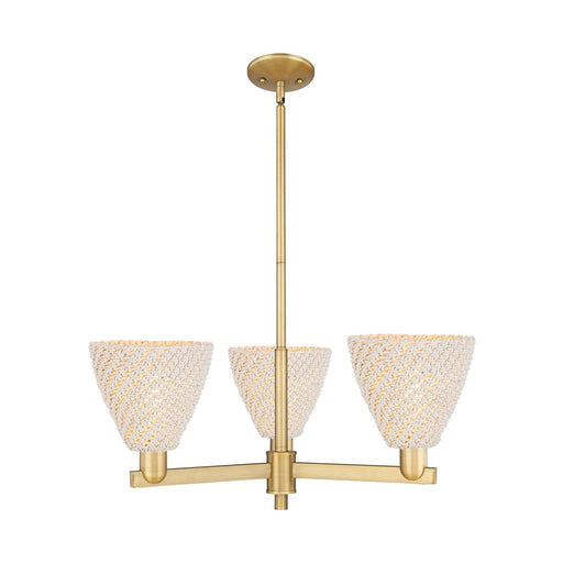 Innovations NB Dome 3Lt 18" Chandelier, BB/NF - 716-3CR-BB-NBD-75-NAT