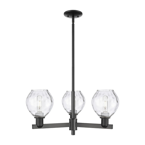 Innovations Waverly 28in 3-Light Pendant | Industrial Matte Black Steel and Clear Glass | Kitchen Island & Dining Room | 27.75 x | Model 716-3CR-BK-G362