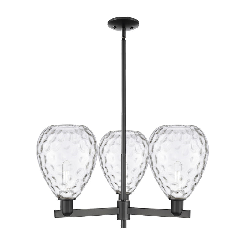 Innovations Waverly 30in 3-Light Pendant | Industrial Matte Black Steel and Clear Glass | Kitchen Island & Dining Room | 29.75 x | Model 716-3CR-BK-G372