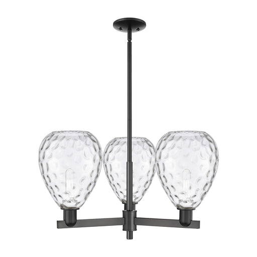 Innovations Waverly 30in 3-Light Pendant | Industrial Matte Black Steel and Clear Glass | Kitchen Island & Dining Room | 29.75 x | Model 716-3CR-BK-G372