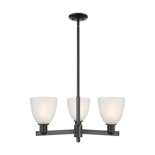 Innovations Castile 28in 3-Light Pendant | Industrial Matte Black Steel and White Glass | Kitchen Island & Dining Room | 27.75 x | Model 716-3CR-BK-G381