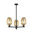 Innovations Preston 3Lt 18" Flute Stem Chandelier, BK/MC - 716-3CR-BK-G457-6ME
