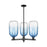 Innovations BH Cloche 3Lt 18" Stem Chandelier, BK/SB - 716-3CR-BK-G482-7SB