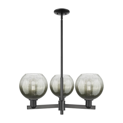 Innovations Brookhaven Globe 30in 3-Light Pendant | Industrial Matte Black Steel and Slate Glass | Kitchen Island & Dining | Model 716-3CR-BK-G483-8SL