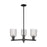 Innovations Bridal Veil 3Lt 18" Chandelier, Black/Clear - 716-3CR-BK-G559-5CL
