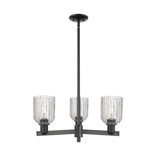 Innovations Bridal Veil 3Lt 18" Chandelier, Black/Clear - 716-3CR-BK-G559-5CL