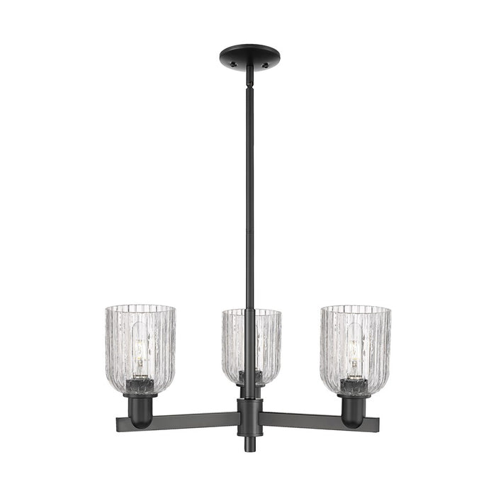 Innovations Bridal Veil 3Lt 18" Chandelier, Black/Clear - 716-3CR-BK-G559-5CL