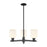 Innovations Bridal Veil 3Lt 18" Chandelier, BK/GW - 716-3CR-BK-G559-5GWH