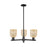 Innovations Bridal Veil 3Lt 18" Chandelier, Black/Mercury - 716-3CR-BK-G559-5ME