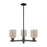 Innovations Bridal Veil 3Lt 18" Chandelier, Black/Mercury