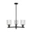 Innovations Bridal Veil 3Lt 18" Chandelier, Black/Seedy - 716-3CR-BK-G559-5SDY