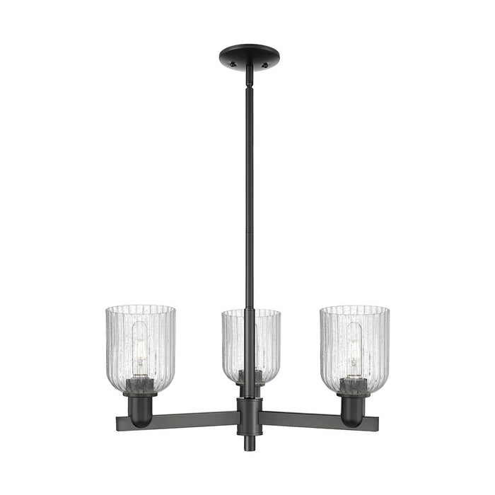 Innovations Bridal Veil 3Lt 18" Chandelier, Black/Seedy - 716-3CR-BK-G559-5SDY
