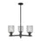 Innovations Bridal Veil 3Lt 18" Chandelier, Black/Smoke - 716-3CR-BK-G559-5SM