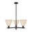 Innovations NB Dome 3Lt 18" Chandelier, BK/NF - 716-3CR-BK-NBD-75-NAT