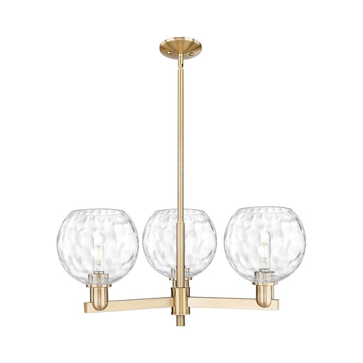 Innovations Athens 30in 3-Light Pendant | Industrial Champagne Bronze Steel and Clear Water Glass | Kitchen Island & Dining | Model 716-3CR-CB-G1215-8