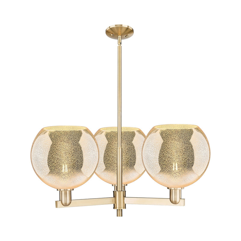 Innovations Athens 32in 3-Light Pendant | Industrial Champagne Bronze Steel and Mercury Glass | Kitchen Island & Dining Room | Model 716-3CR-CB-G128-10