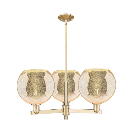 Innovations Athens 32in 3-Light Pendant | Industrial Champagne Bronze Steel and Mercury Glass | Kitchen Island & Dining Room | Model 716-3CR-CB-G128-10