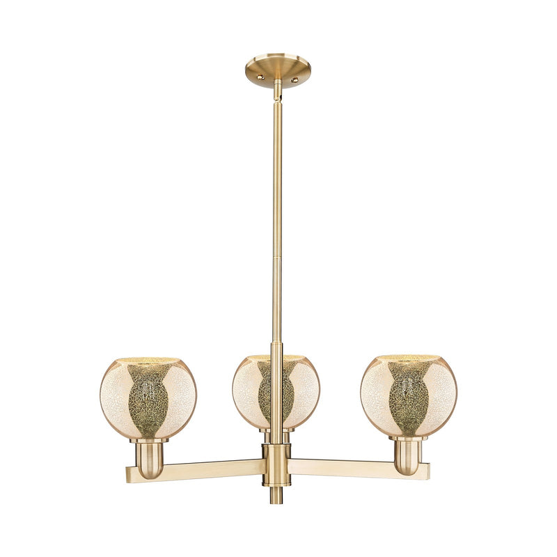 Innovations Athens 28in 3-Light Pendant | Industrial Champagne Bronze Steel and Mercury Glass | Kitchen Island & Dining Room | Model 716-3CR-CB-G128-6